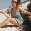 Green gingham dress